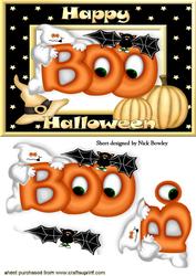 Boo! Ghost with Bat in Frame