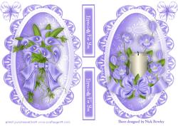 Lilac Wedding Toppers of Flowers and Candles