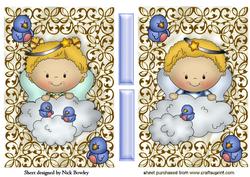 Cute Little Boy and Girl Angels Toppers
