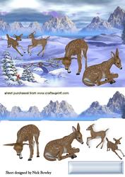 Deers in the Snow