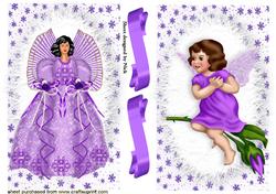 Pretty Fairy with Rose and Angel Toppers