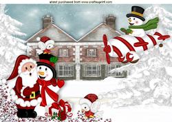I Am Here Santa, Lovely Christmas Scene with Santa A4