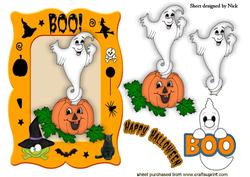 cup361241_415 - Ghost with Pumkin in Halloween Frame
