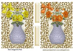 Pretty Flower Toppers in Gold Filigree Frames