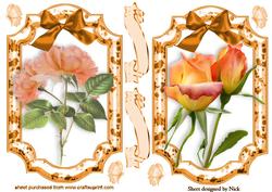 Peach Rose Toppers with Butterflies and Bows