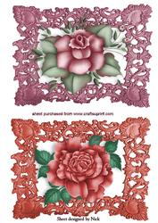 Rose Toppers in Beautiful Ornate Frames