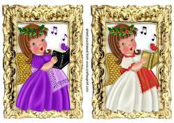 Cute Singing Angels with Little Birds Toppers