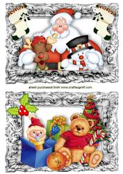 Santa with Friends, Teddies and Toys Toppers