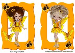 Autumn Fairies with Sunflowers Toppers