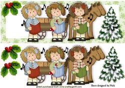 All Girl Carol Singing with Christmas Tree Dl
