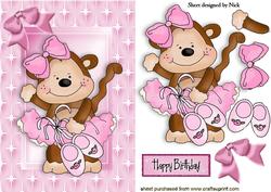 Little Ballerina Monkey with Her Dancing Shoes