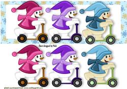Snowmen on Scooters Dl