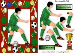 Footballer in Sports Frame