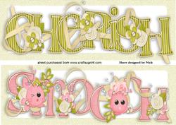 Cherish & Smooch Rose and Floral Toppers Dl