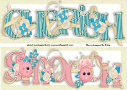 Cherish & Smooch Floral Toppers (turq) Dl