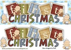 Baby Girls First Christmas Words Dl