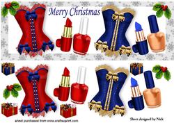 Blue/red Basque with Lippy and Varnish Dl
