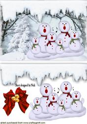 Singing Snowmen in the Snow with Bow