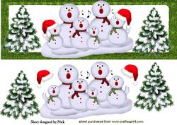 Singing Snowmen with Christmas Trees Dl