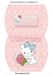 Little Princess with Kitten Pillow Box