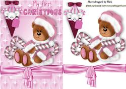 My First Christmas with Pink Teddy and Mouse