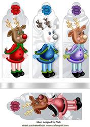 Pretty Little Miss Reindeer All Dressed Up Bookmarks