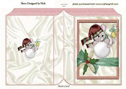 Little Mouse on a Christmas Bauble Folded Book