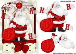 Here is Santa Ho! Ho! Ho!, in Lace Frame