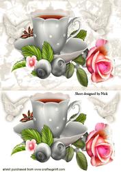 Silver Cup with Roses and Doves
