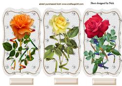 Pretty Rose Toppers with Ribbons