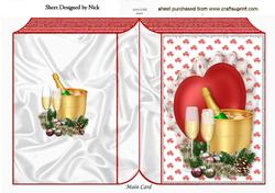 Hearts & Champagne Folded Book