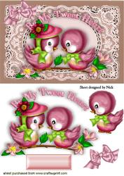 Be My Tweety Heart, Little Birds on Vintage Lace