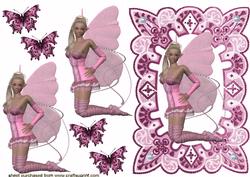 Gorgeous Pink Fairy in Pretty Pink Frame