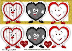 Love Hearts with Funny Faces Dl