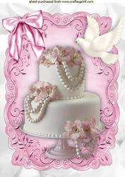 Pink/white Wedding Cake A4