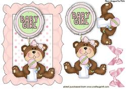 Baby Girl with Cute Little Teddy