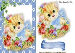Little Kitty Hiding in the Flowers