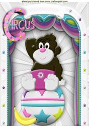 Baby Monkey in the Circus with Banana A4