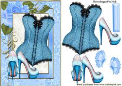 Blue Sparkle Ladies Accessories in Blue Rose Frame
