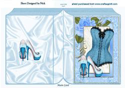 Blue Sparkle Ladies Accessories in Rose Frame Folded Book