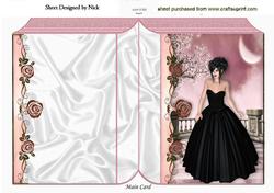 Elegant Lady in Fantasy Garden Folded Book