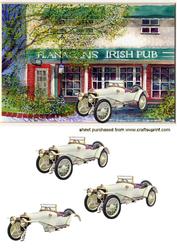 Lovely White Vintage Car & Pub