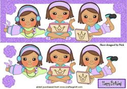 Girls with There Gadgets Ipad and Mp3 Player Dl