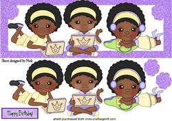 Girls with There Gadgets Ethnic Origin with Ipad Dl