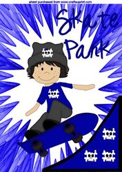 Boy on Skateboard! A4