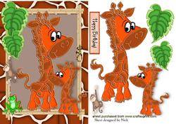 Will I Be as Big as You Oneday! Cute Little Giraffe