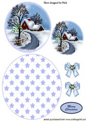 Snow Scene for Christmas with Star Rocker