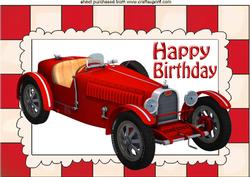 Grand Prix Red Sports Racing Car A4