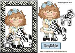 Little Girl with Zebras, I Love Zebras