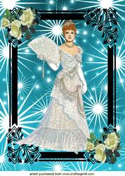 Elegant Lady in Ballgown A4 Topper